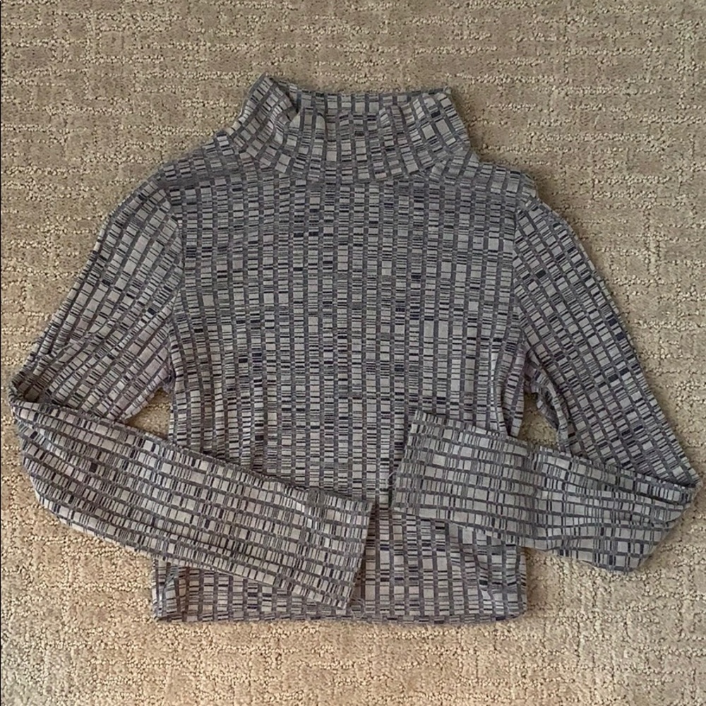 Mock Turtle Neck, Crop Top